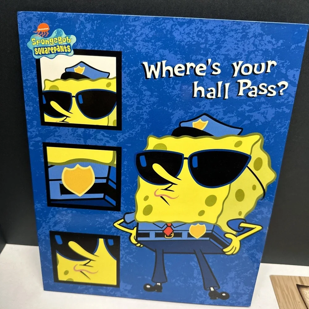 Spongebob Squarepants Two Pocket Folders Vintage 2003 - Set Of 3